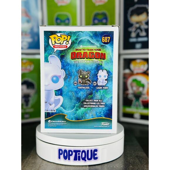 How to Train Your Dragon 3 Light Fury Funko Pop! #687 - Picture 3 of 6